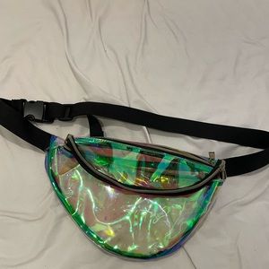 Clear holographic fanny pack